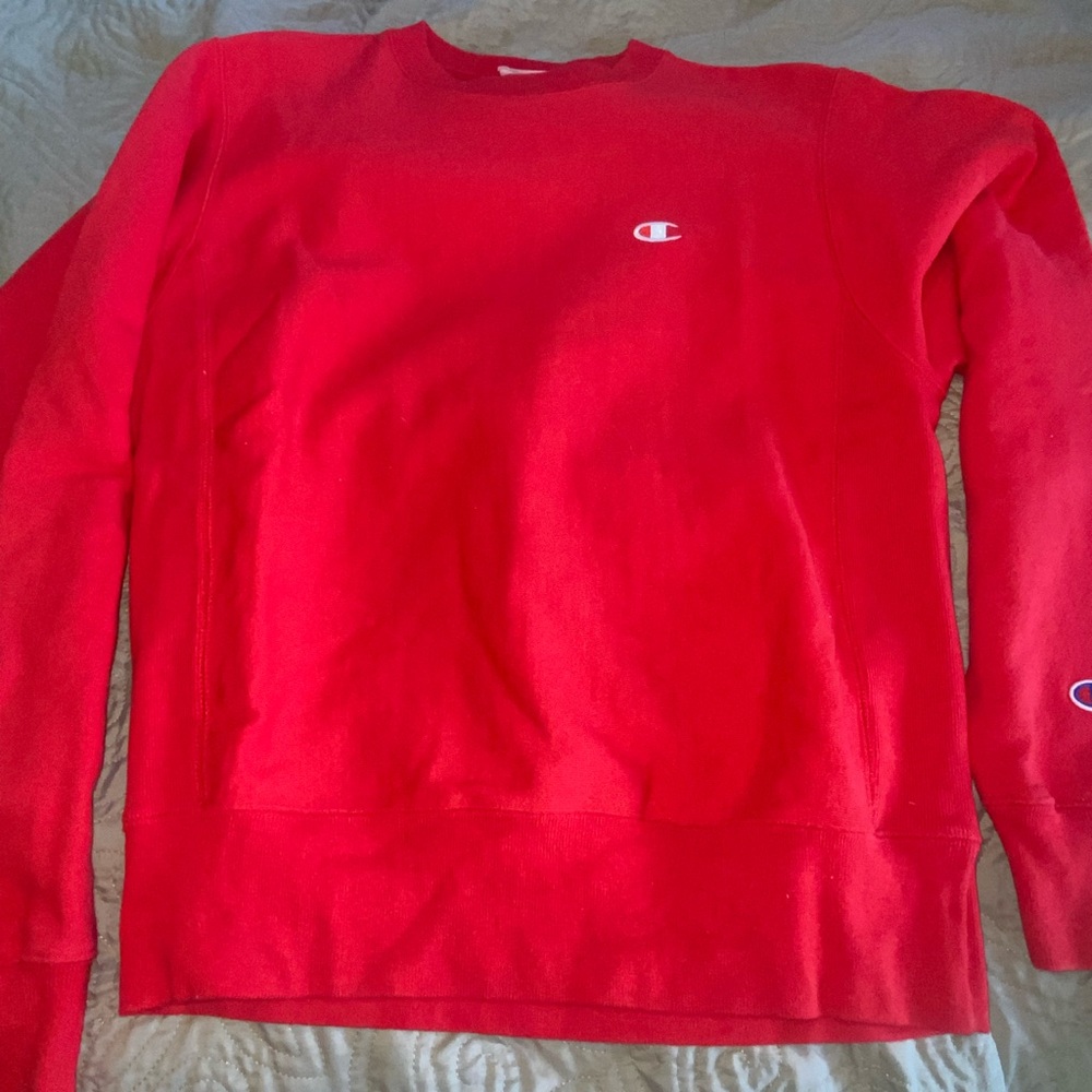 Champion cotton Women’s Red Crewneck size S